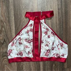 🌷Plus Size 1X Floral Halter Bralette🌷